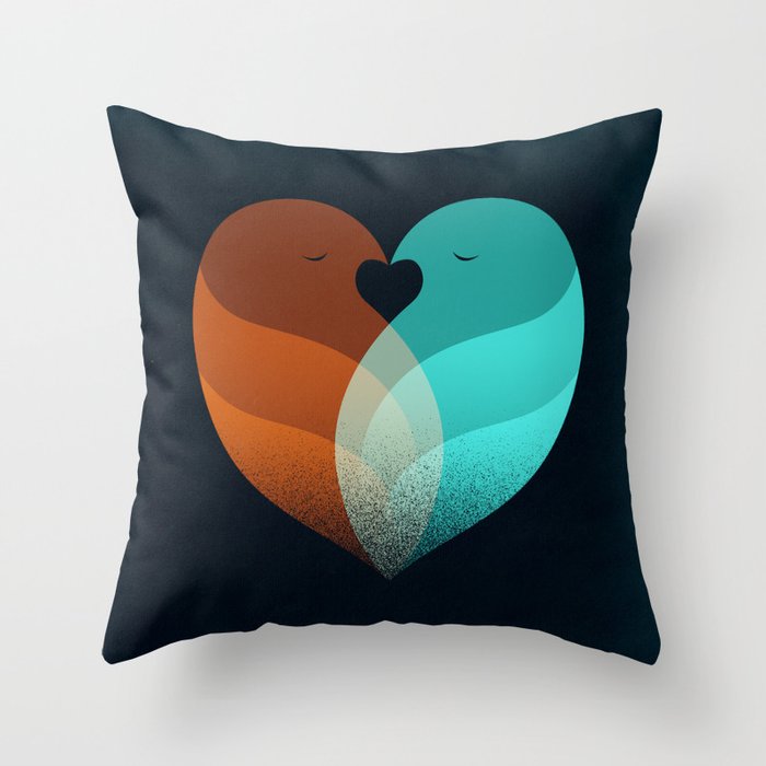 Lovebirds Throw Pillow