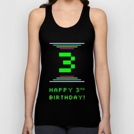 [ Thumbnail: 3rd Birthday - Nerdy Geeky Pixelated 8-Bit Computing Graphics Inspired Look Tank Top ]