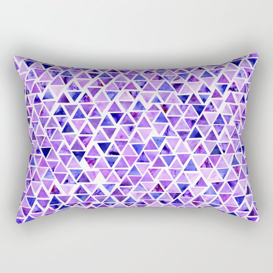 Purple Triangles Pattern 01 Rectangular Pillow