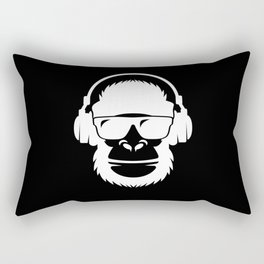 Monkey Kids Headphones Chimp Rectangular Pillow