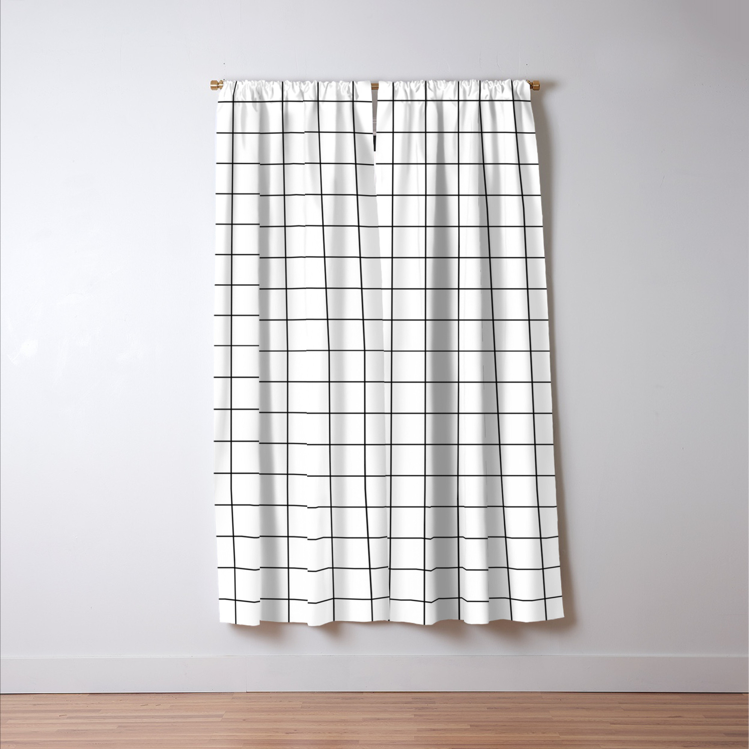 lined black curtains