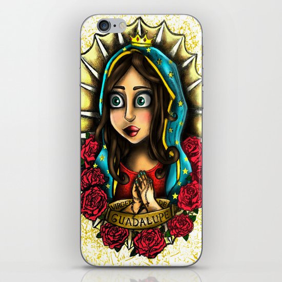 Lady Of Guadalupe (Virgen de Guadalupe) WHITE VERSION iPhone & iPod Skin