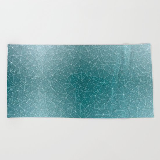 Triangular Cool Blues Beach Towel