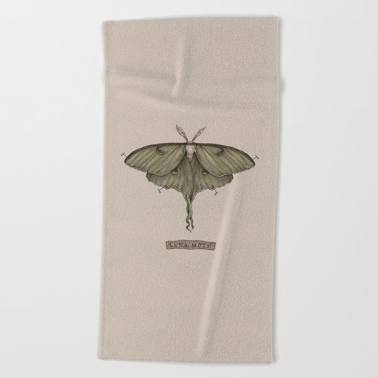 Luna Moth Beach Towel