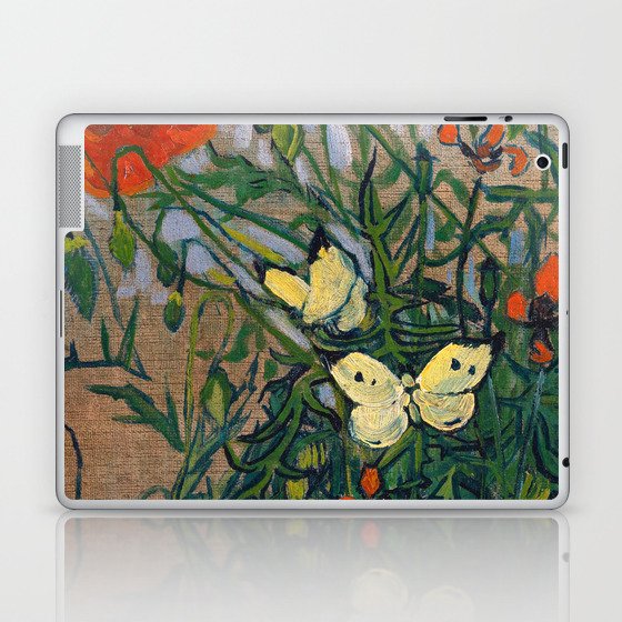 Vincent van Gogh - Butterflies and Poppies Laptop & iPad Skin