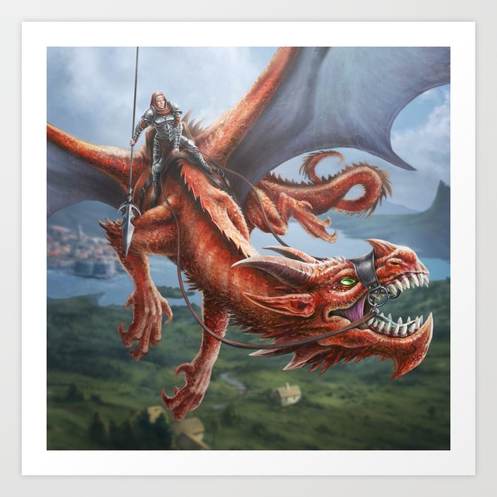 Dragon Rider Art Print