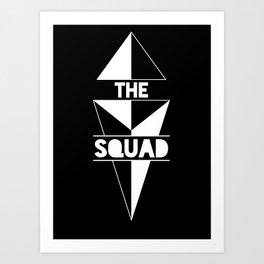 The Squad: Solid White v1 Art Print