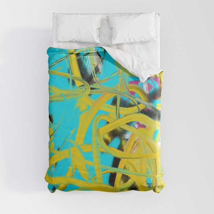 Abstract expressionist Art. Abstract Painting 56. Duvet Cover