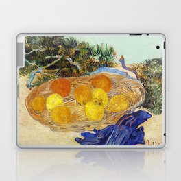 Impressionist Painting Still Life of Oranges and Lemons with Blue Gloves (1889) by Vincent Van Gogh Laptop Skin
