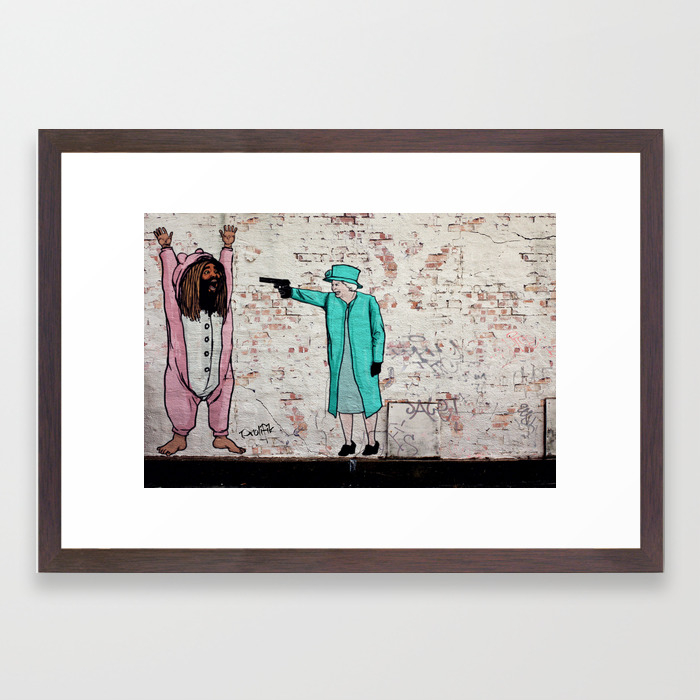 Street Art London Queen Thug Urban Wall Graffiti Artist Prolifik Framed Art Print By Unpublicartists Society6