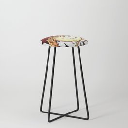 Strawgirl jGibney The MUSEUM Society6 Gifts Counter Stool