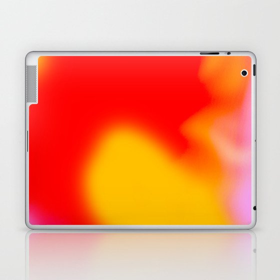 Red Yellow Aura Gradient Ombre Sombre Abstract  Laptop & iPad Skin