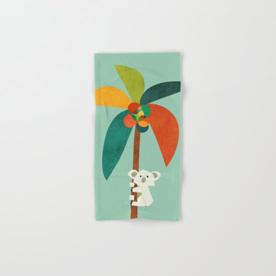 Koala on Coconut Tree Hand & Bath Towel