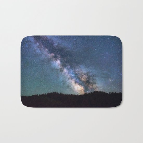 milky way night sky Bath Mat