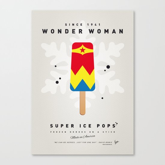 My SUPERHERO ICE POP - woman - No17 WONDER Canvas Print