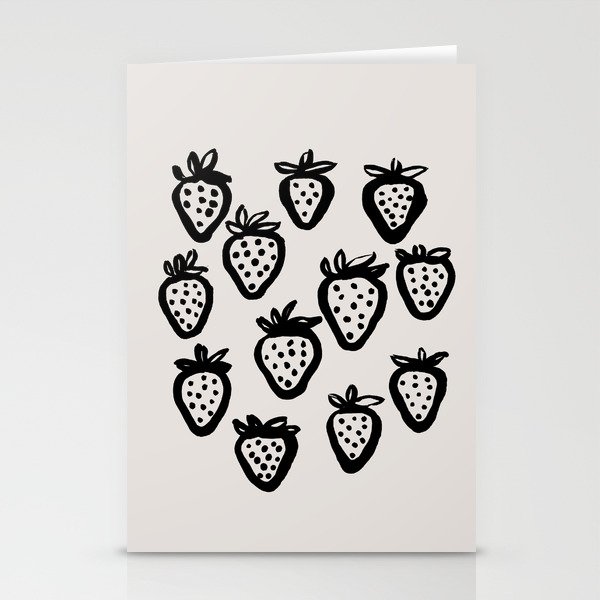 Strawberry Dots Stationery Cards