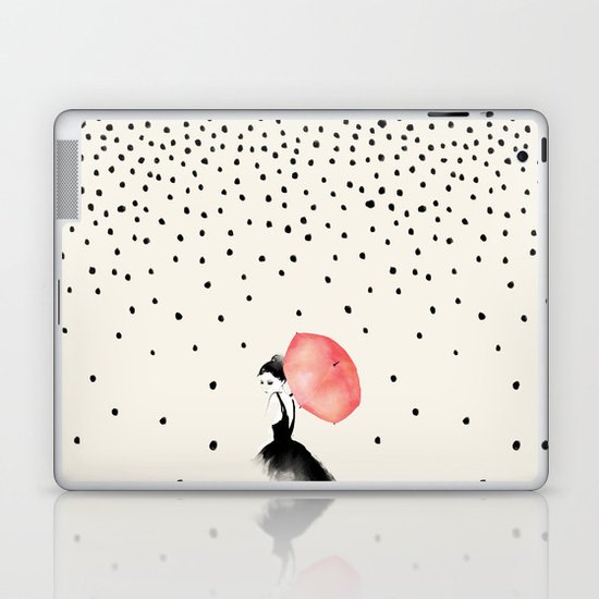 Polka Rain Laptop & iPad Skin