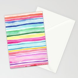 Icecream stripes Multicolored rainbow Stationery Card