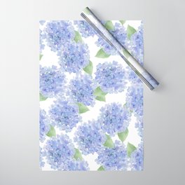 Elegant lavender lilac watercolor hydrangea floral Wrapping Paper