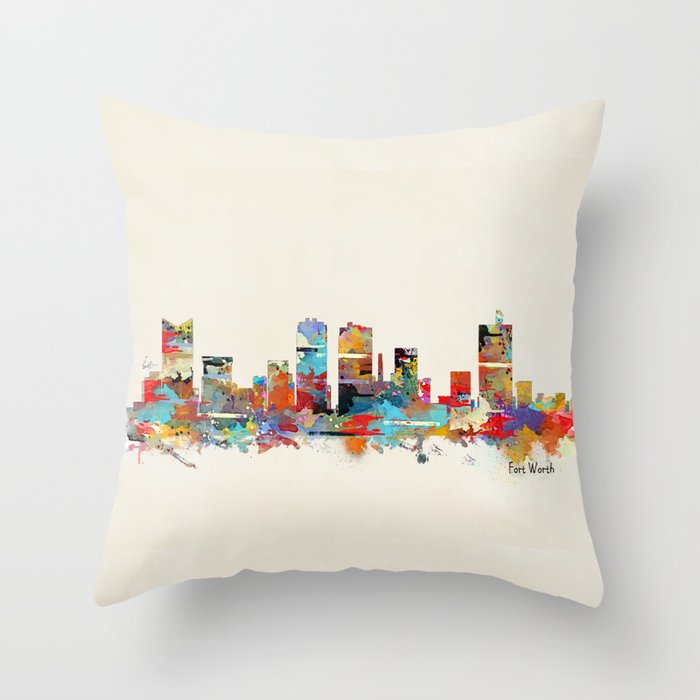 Fort worth texas Throw Pillow