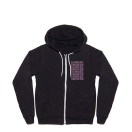 Abstract squares - mauve Zip Hoodie