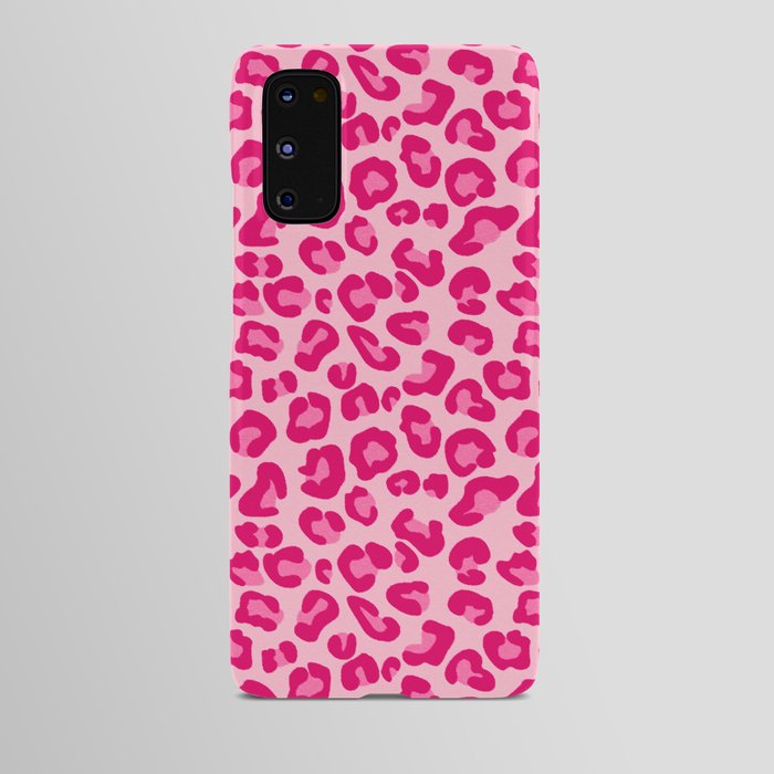 Leopard Print in Pastel Pink, Hot Pink and Fuchsia Android Case