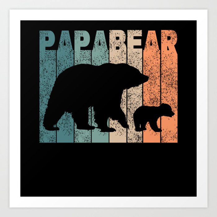 Papabear Father's Day Best Papa Papa Bear Art Print