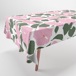 Pink Hibiscus Syriacus Tablecloth