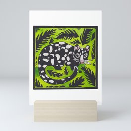 Spotted Tailed Quoll linoprint Mini Art Print