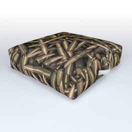 Rifle bullets Outdoor Floor Cushion | Ammunition, Defense, Hunting, Brass, Shot, Graphicdesign, Pattern, Military, Bullets, Army 