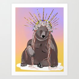 Technicolor Coachella Bear Art Print