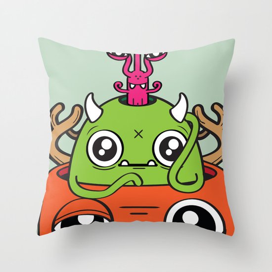 Monster Mind Throw Pillow