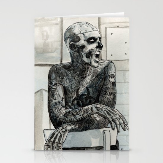 Zombie Boy Stationery Cards
