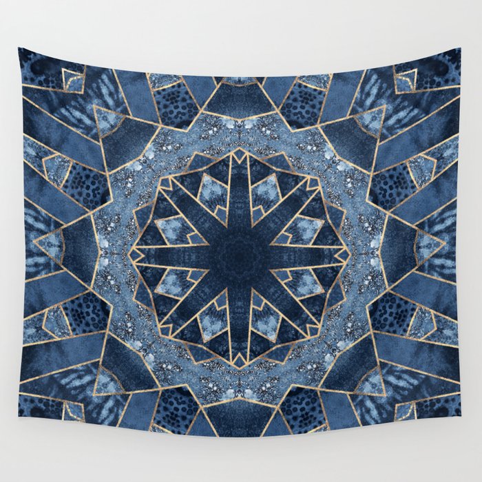 Geometric Blue Mandala