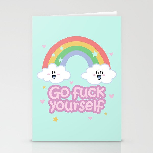 Go Fuck Yourself ;) (mint) Stationery Cards