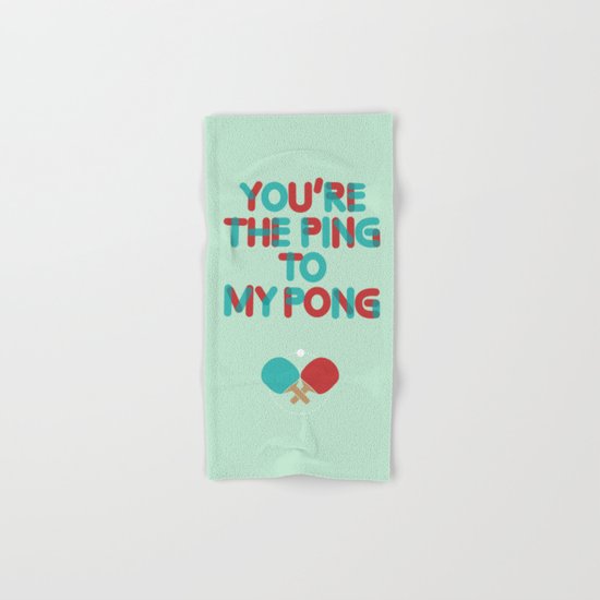 Love is like ping pong Hand & Bath Towel