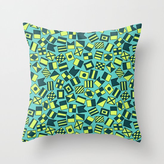 maritime signal i Throw Pillow