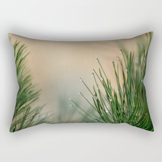 RAINDROPS ON GRASS Rectangular Pillow