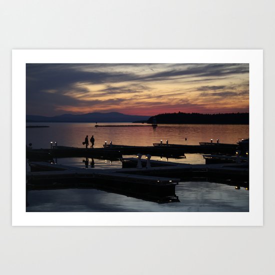 Champlain Dusk Art Print