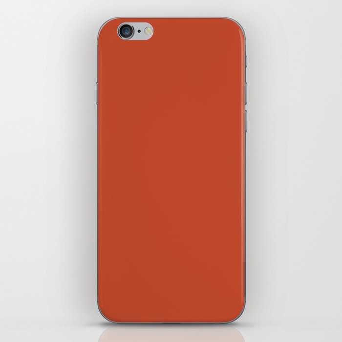Solid Chestnut Brown Red Color iPhone Skin