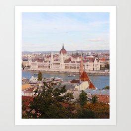 Budapest Art Print | Hungary, Digital, Autumn, Wanderlust, Landscape, Travel, Budapest, European, Hungarian, Europelandscape 