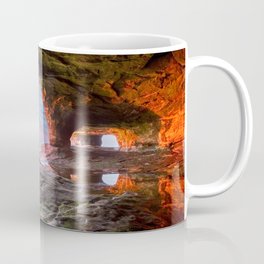 Sea Cave Sunset on Lake Superior Mug