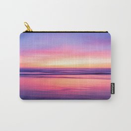 Abstract Ocean Beach Sunset Seascape in Pink, Orange, Purple & Blue Carry-All Pouch