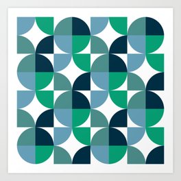 Geometric modern minimalist pattern Art Print