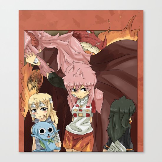 Fairy Tail Genderbend Doujinshi Cover Canvas Print By Bluechuii