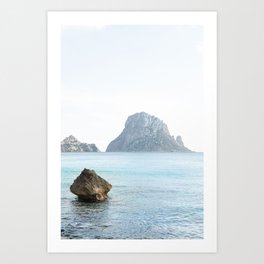 Ibiza Rock Es Vedra, Travel Photography, Ibiza beach art print Art Print