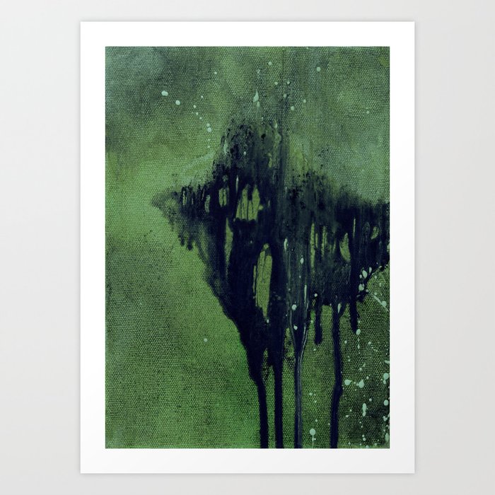 Green abstract Art Print