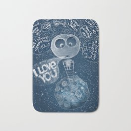 I love you Bath Mat | Universe, Illustration, Sweetcuteloveart, Digital, Nightsky, Romantic, Happiness, Spacestars, Love, Popart 