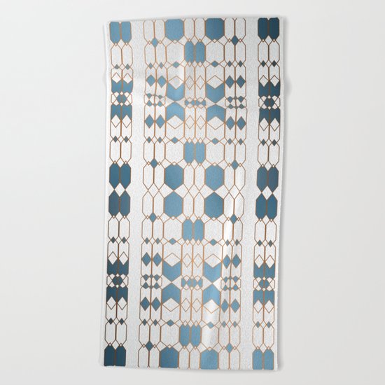 Patternbronze #1 Beach Towel