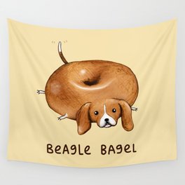 Beagle Bagel Wall Tapestry